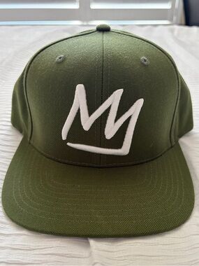 Olive Green Mammoth Mountain Snapback Hat with White “M” Logo
